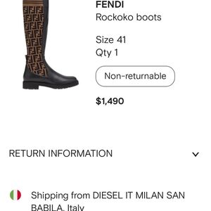 FENDI ROCKOKO BOOTS FF LOGO